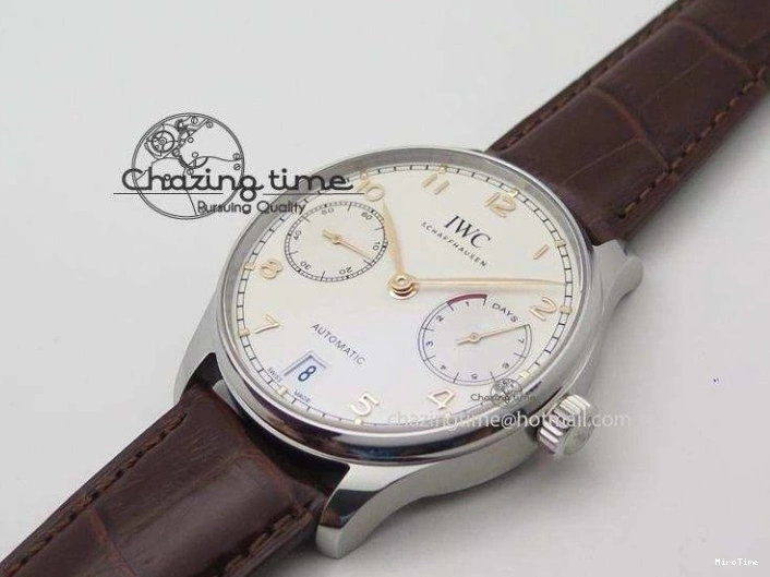 MIROTIME 0706 MoistureWicking Portuguese Real PR IW500704 ZF 1:1 Best Edition On Brown Leather Strap A52010 V 7311